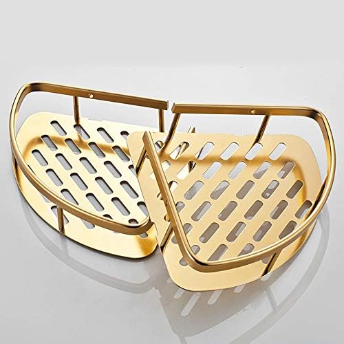 Senmubery Gold Shelf Shower Corner Basket Storage