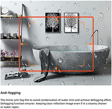 COOL2DAY 36x24 Inch LED Bathroom Mirror with Touch Control and Anti-Fog