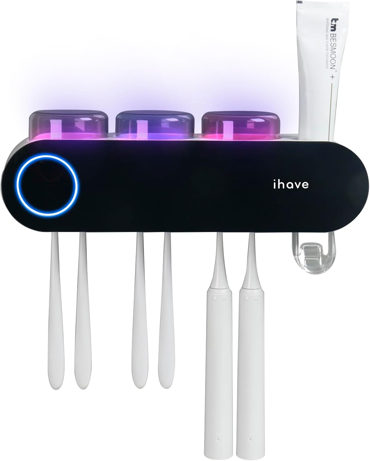 iHave UV Toothbrush Sanitizer Holder with Dispenser