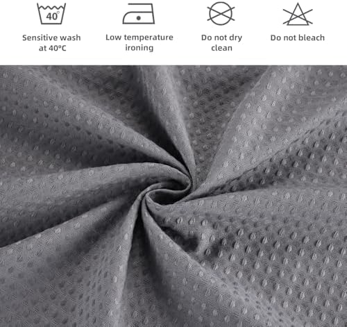 LaCyan Waffle Shower Curtain Set