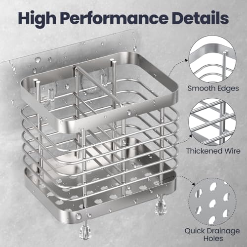 Luxspire Wall Mounted Toothbrush Holder 2 Slots Stainless Steel Silver 1