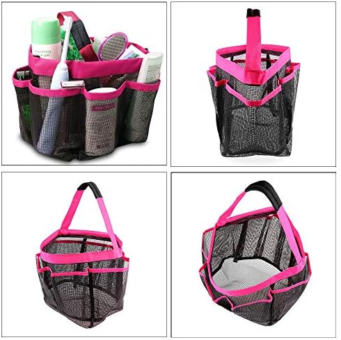 GGone 3 Pack Mesh Shower Caddy - Black Blue Pink