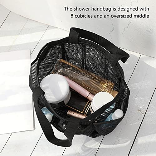 Mesh Shower Caddy Tote Bag with 9 Storage Pockets