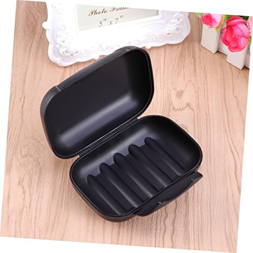 Ciieeo Portable Leakproof Soap Dish for Travel Hiking Black