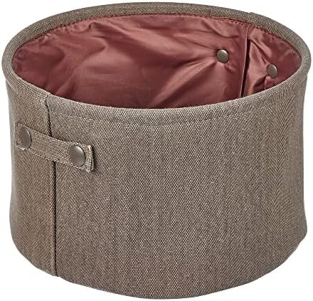 mDesign Soft Cotton Bathroom Storage Bin - 2 Pack Espresso Brown