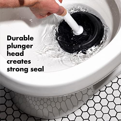 OXO Good Grips Toilet Plunger with Cover White 1
