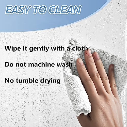 White Extra Wide Shower Curtain Liner with Magnets 1