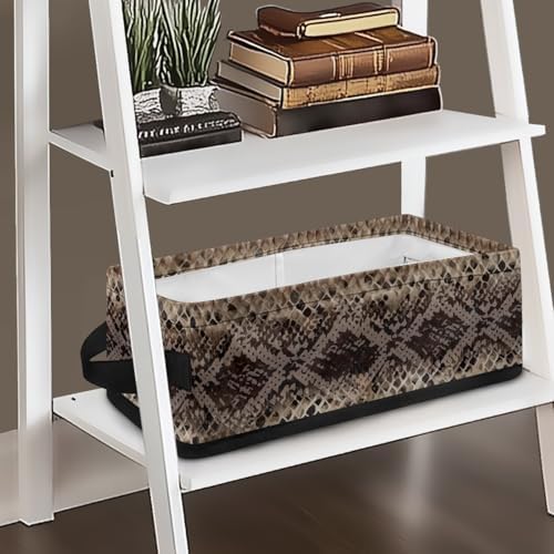 Snake Pattern Toilet Paper Basket with Handle