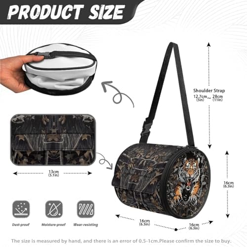Tiger Camo Paper Towel Storage Bag for Hiking Camping Bathroom