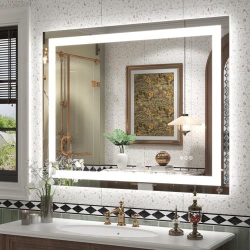 ODDSAN 40x32 Smart LED Bathroom Mirror with Anti-Fog