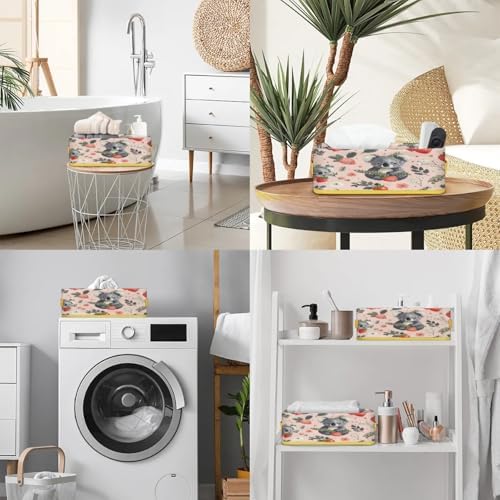 Snatocys Cute Koala Toilet Paper Basket with Handles
