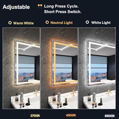 MAVISEVER 60x36 LED Bathroom Mirror with Lights