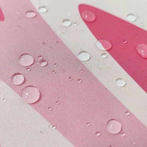 Dongbei Pink Boho Wavy Swirl Shower Curtain 69x75in