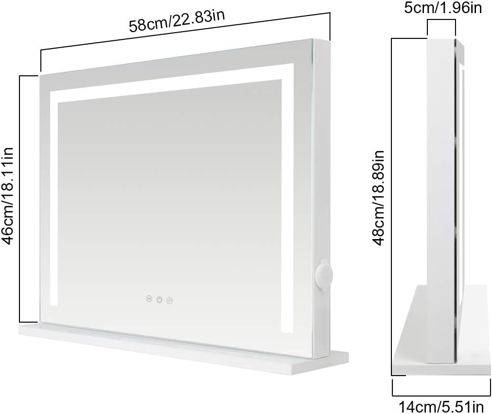 iCREAT Vanity Mirror with USB Light Strip 18x228 Inch