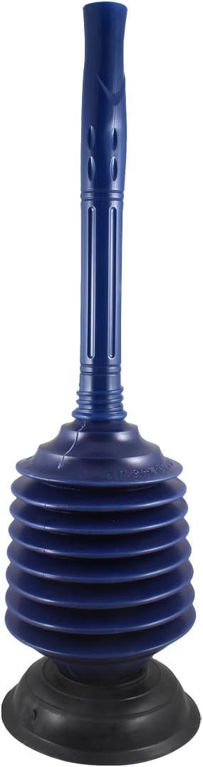 Qtqgoitem Suction Power Drain Cleaning Pump Plunger Navy Blue Black