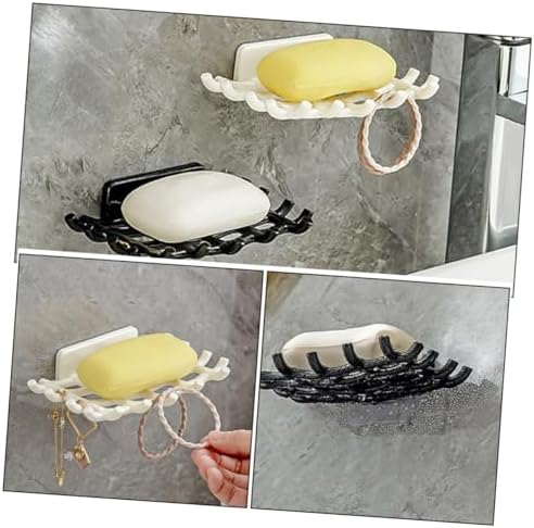 ABOOFAN 4pcs Self-Draining Soap Dish for Bathroom Wall