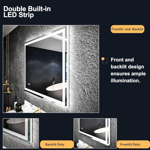 MAVISEVER 60x36 LED Bathroom Mirror with Lights