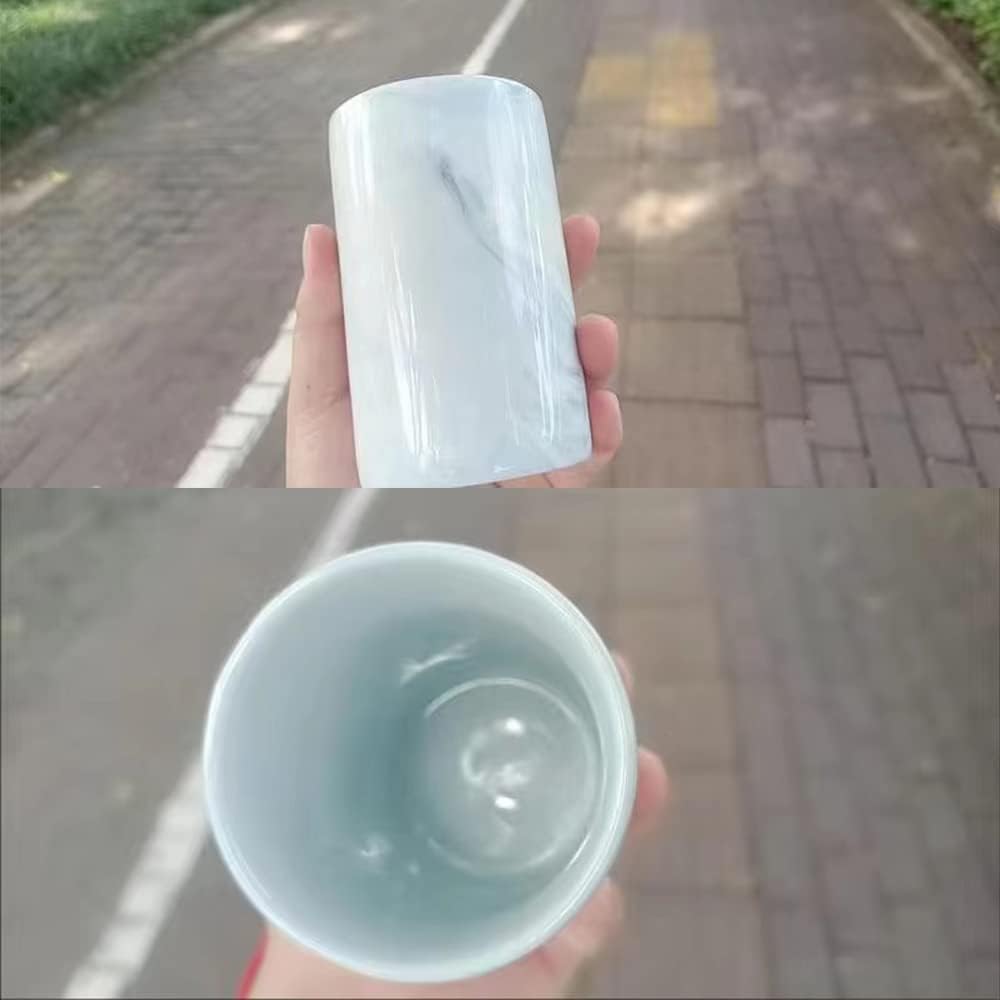 Marble Ceramic Mug with Unique Design Blue 1
