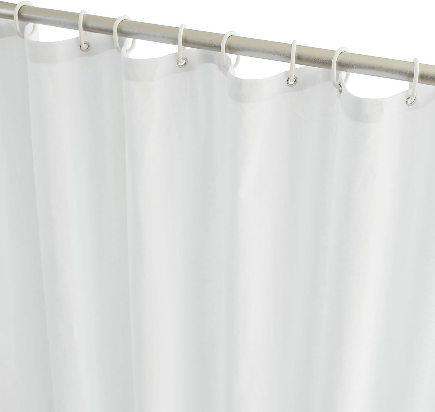 YISURE 100 Cotton Shower Curtain 72x72 White