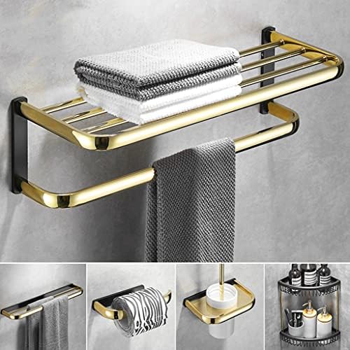 LeGDOr Black Gold Copper Bathroom Accessory Set