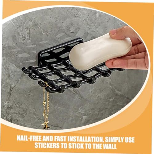 Zerodeko 4pcs Wall Mount Soap Dishes Drainer Grid Sturdy