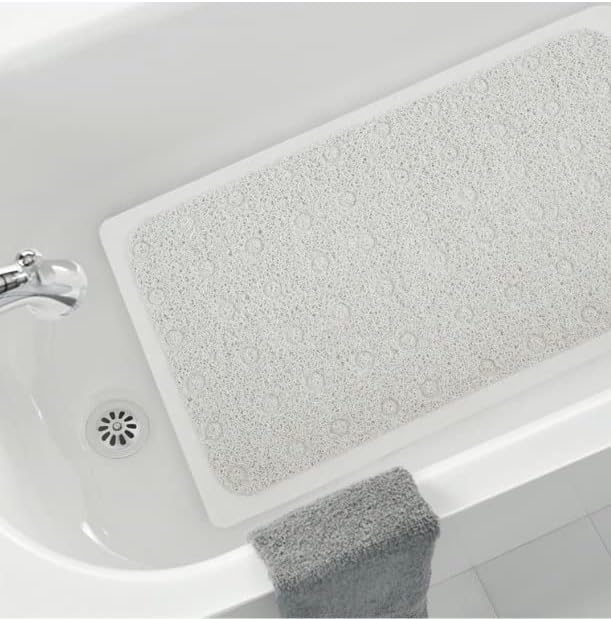 Non-Slip Loofah Bathmat with Suction Cups - 27x15