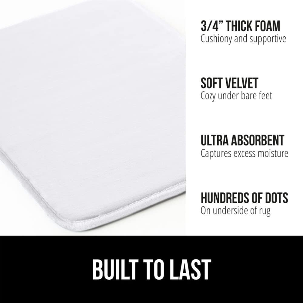 GORILLA GRIP Toilet Lid Cover and Bath Rug Bundle