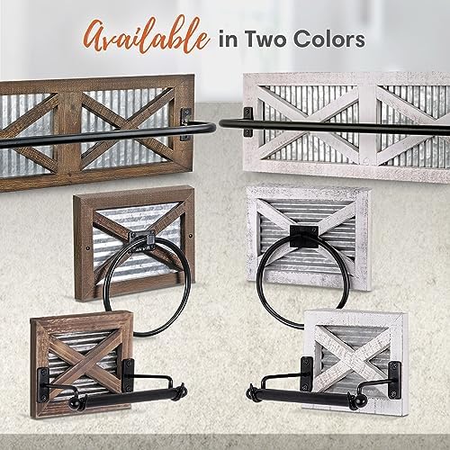 Autumn Alley Rustic Farmhouse 3PCS Towel Set Holder