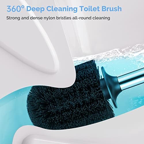 HAMITOR 2-in-1 Toilet Plunger and Brush Set with Holder