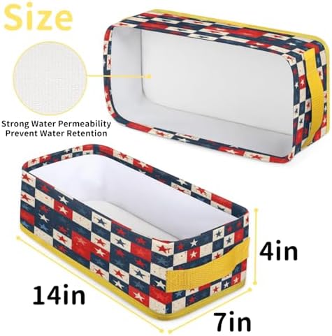 4th of July Toilet Paper Basket with Handles