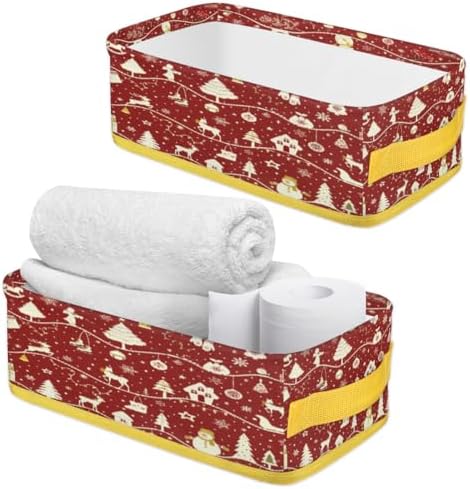 Christmas Tree Pattern Toilet Paper Basket Decor for Bathroom