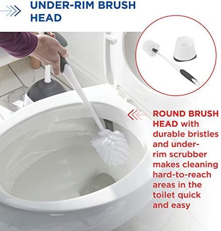 Clorox Corner Toilet Bowl Brush With Under Rim Scrubber