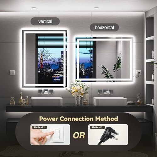 Brightify LED Bathroom Mirror 28x36 Dual Lighting