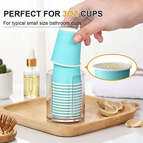 AOZITA 2 Pack Bathroom Cup Dispenser with Notch Design