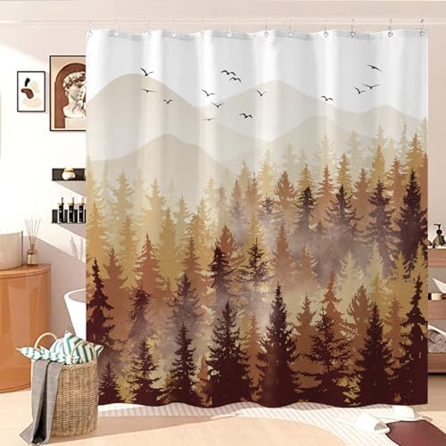 Accnicc Ombre Forest Shower Curtain 72 x 72