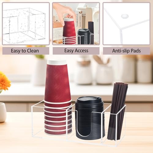 Beitiny 3 Slot Coffee Station Organizer Acrylic Holder