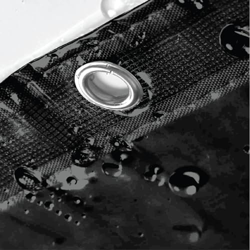 Home Expressions PEVA Magnetic Shower Curtain Liner 70x72 Black 1