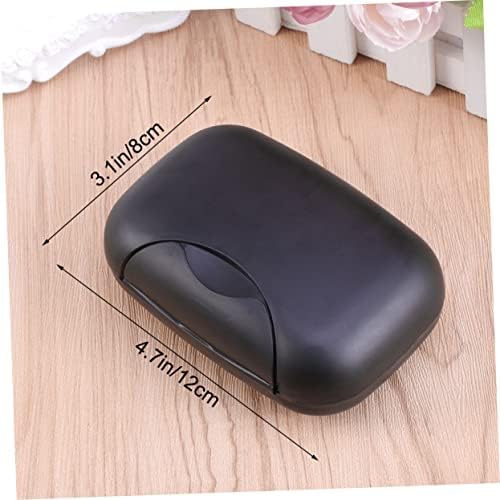 Ciieeo Portable Leakproof Soap Dish for Travel Hiking Black