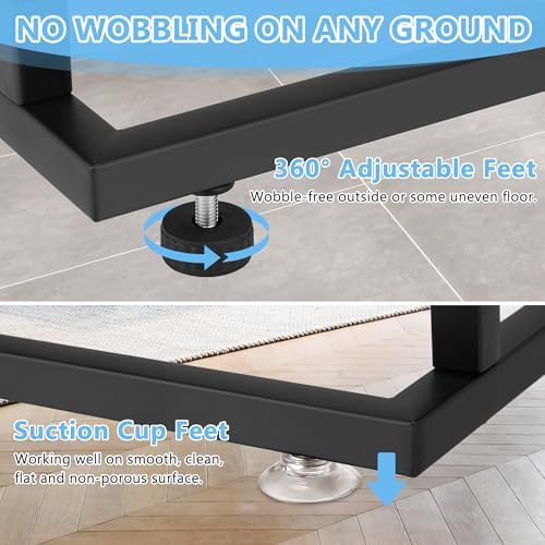 ALHAKIN 2 Tier Standing Towel Rack Black