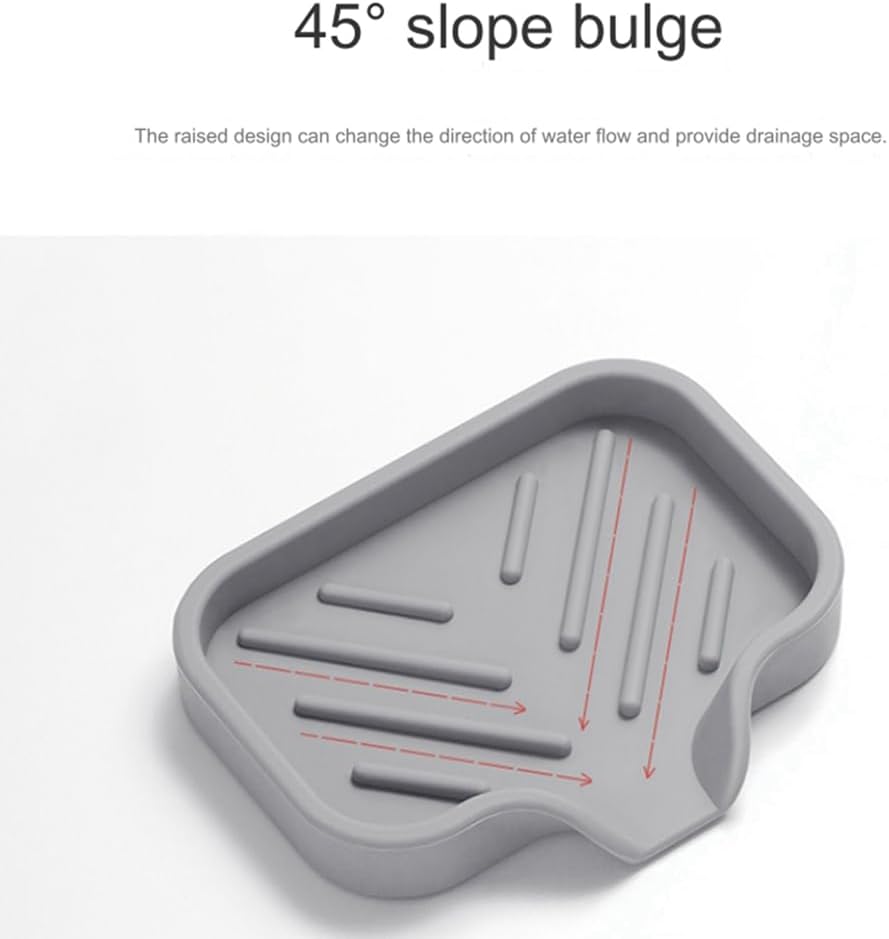 Self Draining Soap Bar Holder S Grey