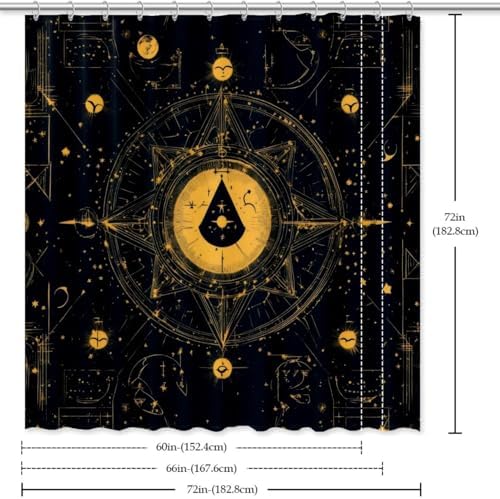 VAPOKF Bill Cipher Shower Curtain with 12 Hooks 1