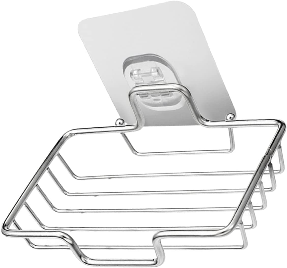 Stainless Steel Wall-Mount Soap Dish with Self Draining Design