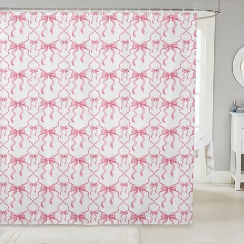 Erosebridal 3D Print Bow Shower Curtain 72x72
