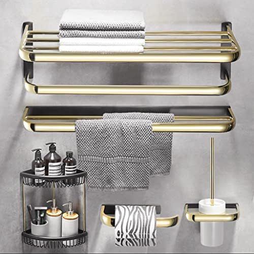 LeGDOr Black Gold Copper Bathroom Accessory Set