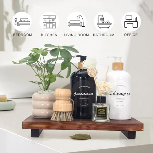 Ayiaren Farmhouse Soap Tray Wood Pedestal Stand