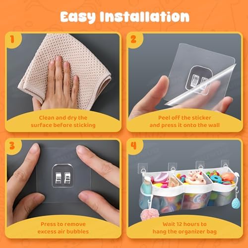 MUMUQ 3 Compartment Bath Toy Storage Bag 1