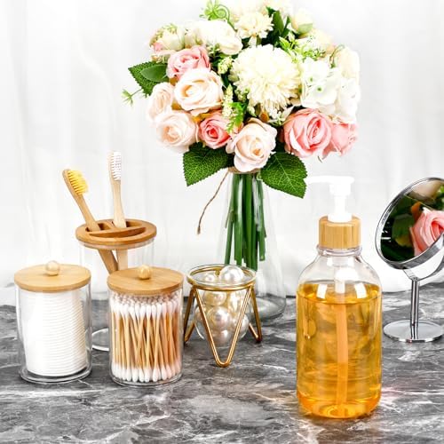 SGHUO 4pcs Boho Bamboo Bathroom Decor Set 1