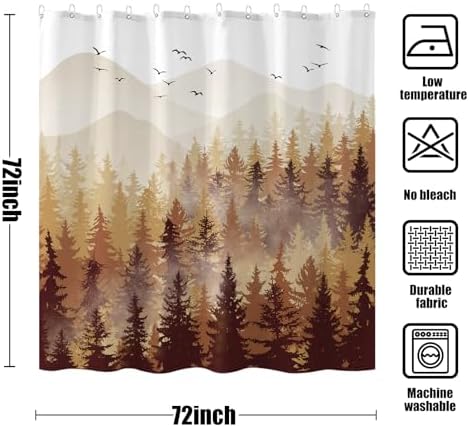 Accnicc Ombre Forest Shower Curtain 72 x 72