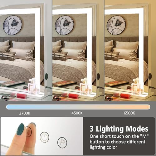 LEINASEN Hollywood Vanity Mirror with 3 Modes and USB Charging