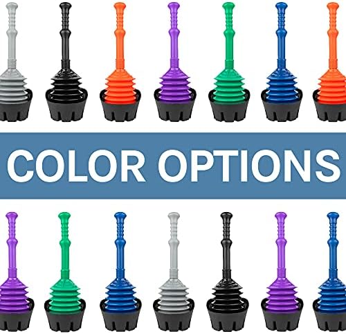 JS Jackson Supplies Blue Bellows Plunger with Black Drip Tray
